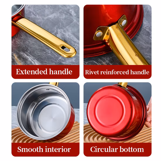 Набор кастрюль и сковородок из 12 предметов с антипригарным покрытием и стеклянной крышкой